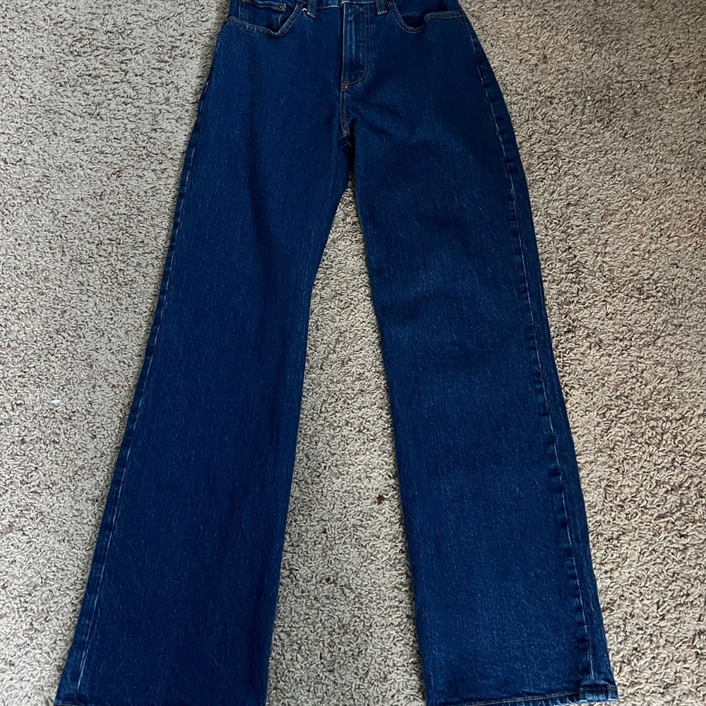 Abercrombie & Fitch Women's High Rise Jeans - Dark Blue